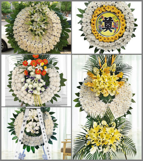 河南南阳镇平县二龙乡东马沟村花圈速递